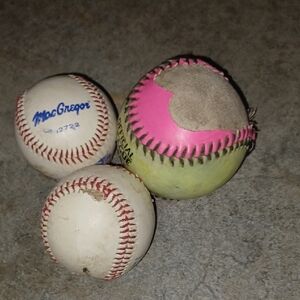 McGregor Kids Baseball Set - White, Pink, and Yellow